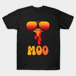 Thanksgiving Funny Turkey moo T-Shirt